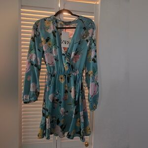 Floral Wrap Dress in Blue by ZARA